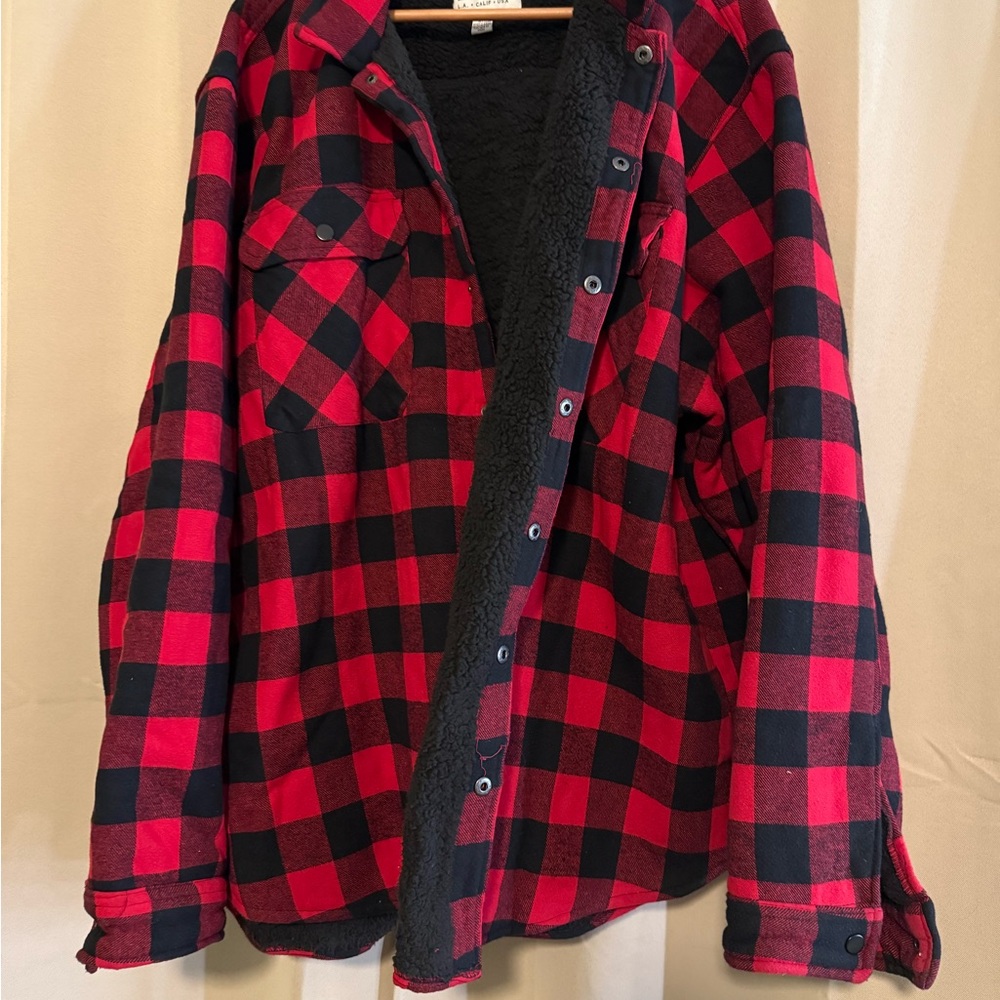 Matix Red and Black Plaid Jacket